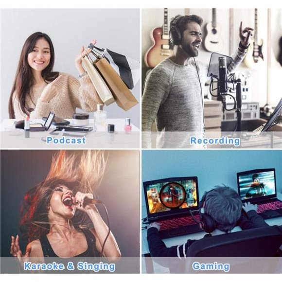 USB Condenser Microphone for Computer, Great for Gaming, Podcast, LiveStreaming - Picture 14 of 16